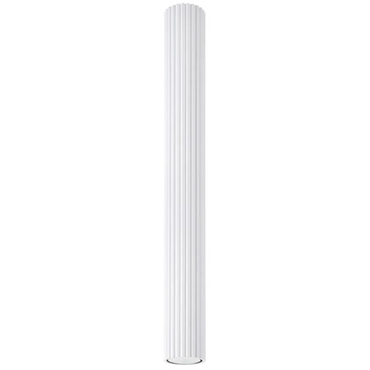Biała ryflowana lampa sufitowa 60cm - D295-Melson ze sklepu Edinos.pl w kategorii Lampy sufitowe - zdjęcie 178710086