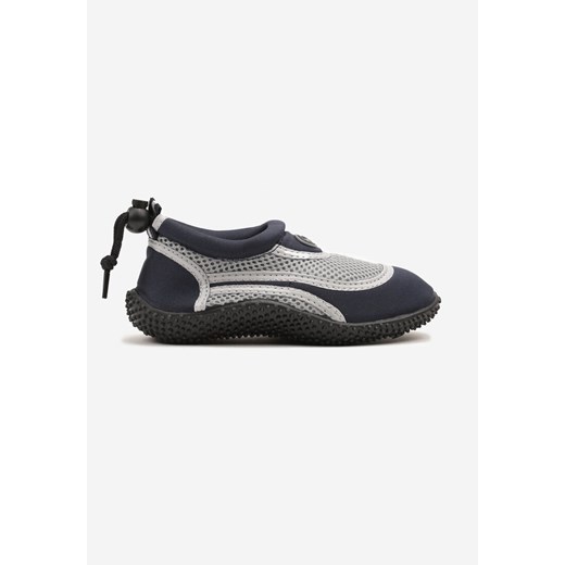 Granatowo-Szare Wsuwane Buty Sportowe z Siateczki do Wody Velselia 31 okazja born2be.pl
