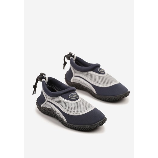 Granatowo-Szare Wsuwane Buty Sportowe z Siateczki do Wody Velselia 33 born2be.pl promocyjna cena