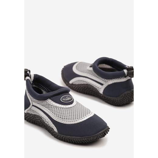 Granatowo-Szare Wsuwane Buty Sportowe z Siateczki do Wody Velselia 33 okazyjna cena born2be.pl