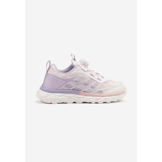 Różowo-Fioletowe Buty Sportowe Sneakersy z Geometrycznym Wzorem Ulielis ze sklepu born2be.pl w kategorii Buty sportowe dziecięce - zdjęcie 178710476