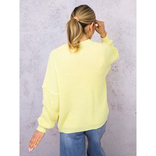 Olika sweter damski casualowy z dekoltem w serek 