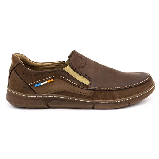 Olivier Buty męskie slip-on 283GT brązowe ze sklepu ButyModne.pl w kategorii Mokasyny męskie - zdjęcie 178713869