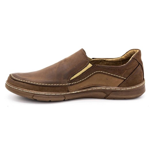Olivier Buty męskie slip-on 283GT brązowe Olivier 44 ButyModne.pl