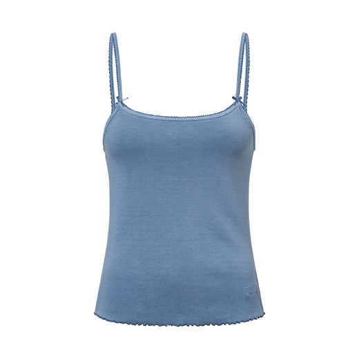 Tommy Jeans Damski top na ramiączkach Kobiety Bawełna jasnoniebieski wypukły wzór tkaniny ze sklepu vangraaf w kategorii Bluzki damskie - zdjęcie 178716557
