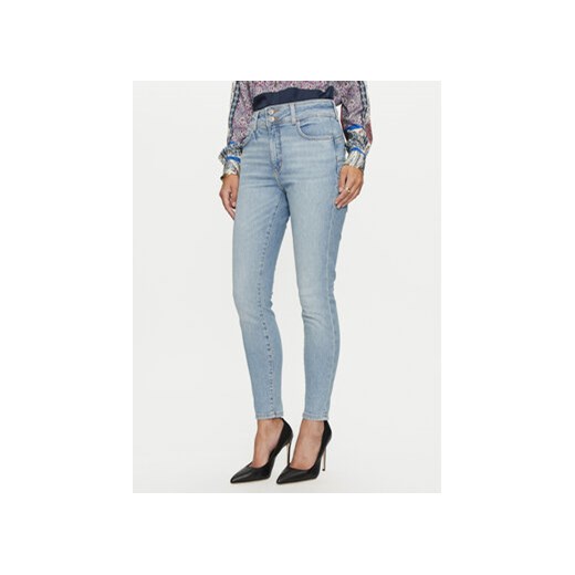 Guess Jeansy W4YA34 D52U0 Niebieski Skinny Fit ze sklepu MODIVO w kategorii Jeansy damskie - zdjęcie 178717359