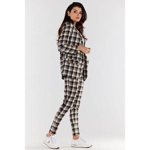 Awama Spodnie w kolorze beżowo-brązowym L wyprzedaż Limango Polska