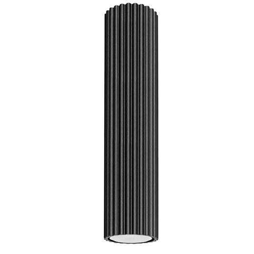 Ryflowana Czarna Lampa 30Cm W3-H93 ze sklepu Edinos.pl w kategorii Lampy wiszące - zdjęcie 178717925
