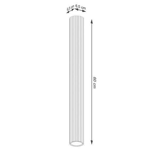 Czarny nowoczesny splot sufitowy 60cm -D295 -Avium Lumes One Size Edinos.pl