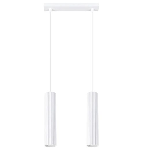 Biała podwójna lampa wisząca w loftowym stylu - D297-Melson ze sklepu Edinos.pl w kategorii Lampy wiszące - zdjęcie 178719219