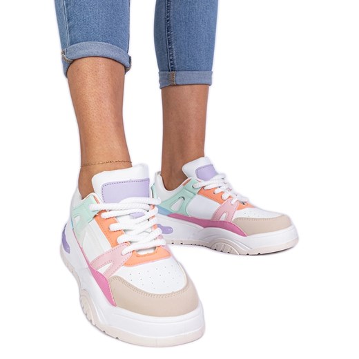 Wielokolorowe sneakersy na platformie Nivi ze sklepu ButyModne.pl w kategorii Buty sportowe damskie - zdjęcie 178721239