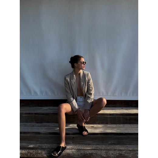 Reserved - Sztruksowa marynarka dwurzędowa - beżowy Reserved M Reserved