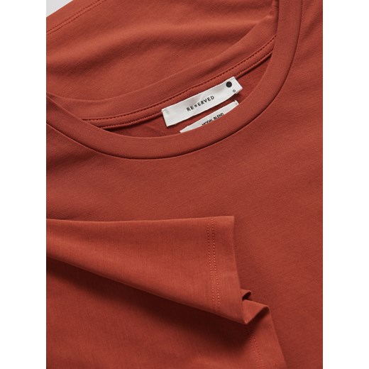 Reserved - T-shirt z modalem - miedziany Reserved S Reserved