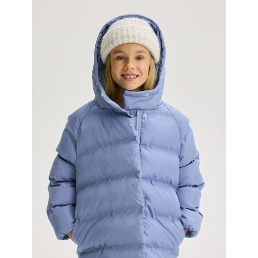 Reserved - Pikowana kurtka z ociepleniem - niebieski Reserved 140 (9 lat) Reserved okazja