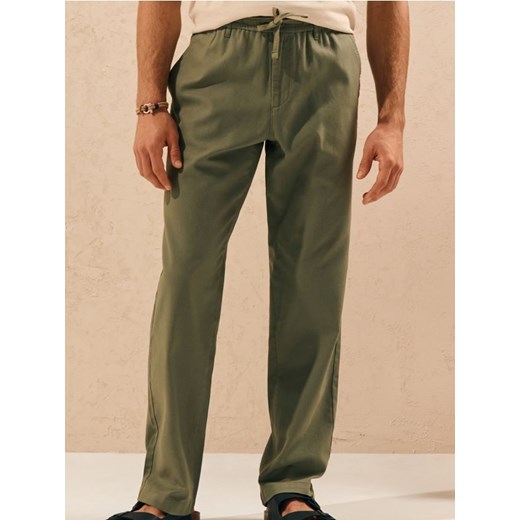 Sinsay - Spodnie straight fit - zielony ze sklepu Sinsay w kategorii Spodnie męskie - zdjęcie 178722869