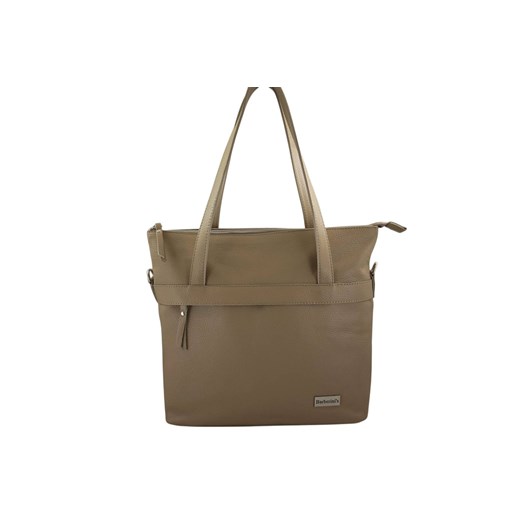 Torebka skórzana shopper na ramię - Beżowa ze sklepu butyolivier w kategorii Torby Shopper bag - zdjęcie 178724518