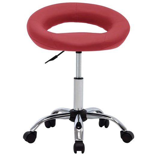 Tapicerowany hoker na kółkach czerwone wino N1-N84 ze sklepu Edinos.pl w kategorii Dom - zdjęcie 178727039