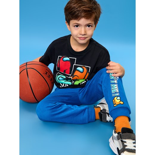 Sinsay - Spodnie dresowe Among Us - mid blue Sinsay 128 Sinsay