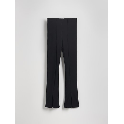 Reserved - Spodnie bootcut z przeszyciem - czarny Reserved S Reserved