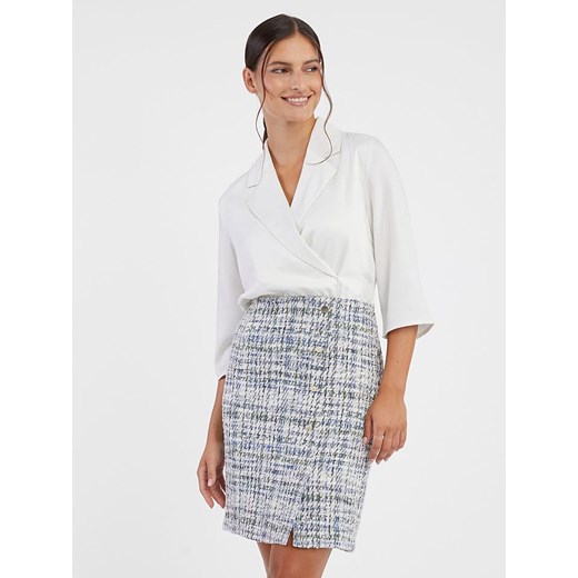 orsay Sukienka w kolorze biało-niebieskim 40 Limango Polska promocja