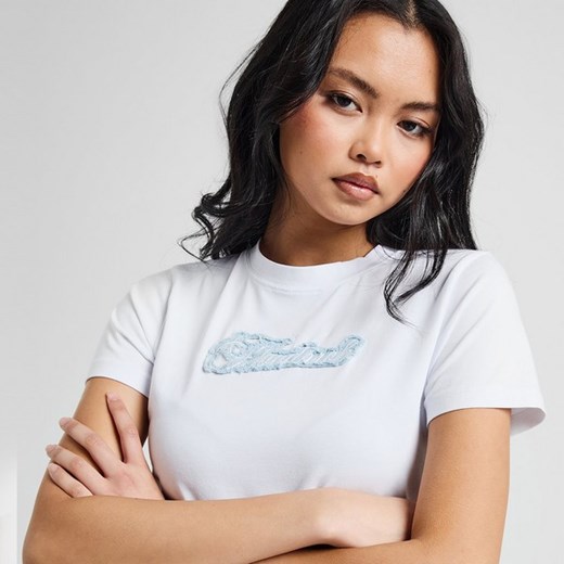 HOODRICH T-SHIRT DENIM BABY T WHT/BLU ze sklepu JD Sports  w kategorii Bluzki damskie - zdjęcie 178734679