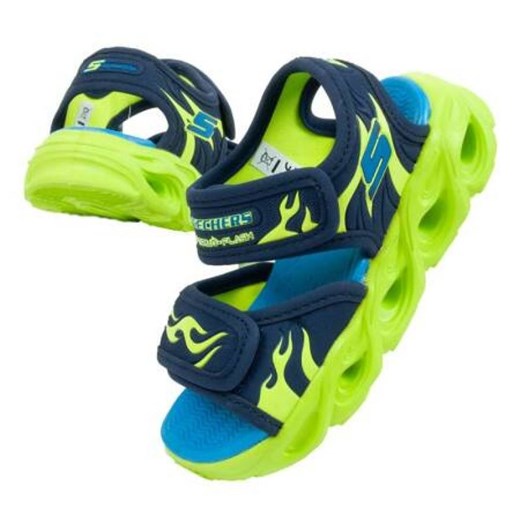 Sandały Skechers 400102N/NVLM niebieskie ze sklepu ButyModne.pl w kategorii Sandały dziecięce - zdjęcie 178735529