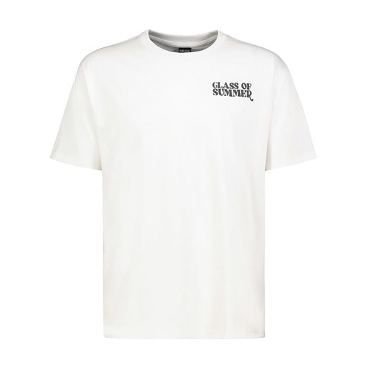 Biały t-shirt męski SUBLEVEL z krótkim rękawem