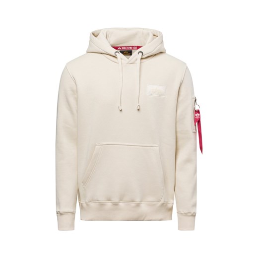 Alpha Industries Bluza nierozpinana Mężczyźni écru jednolity ze sklepu vangraaf w kategorii Bluzy męskie - zdjęcie 178738538