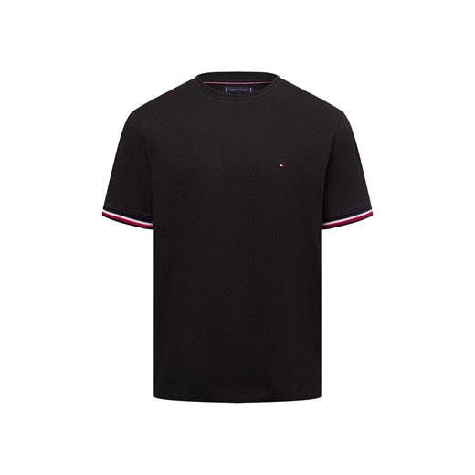 Tommy Hilfiger Koszulka męska Mężczyźni Bawełna czarny jednolity ze sklepu vangraaf w kategorii T-shirty męskie - zdjęcie 178738548