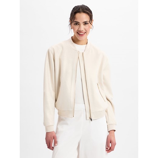 VG Bluza damska - Jonina Kobiety Sztuczne włókno écru jednolity ze sklepu vangraaf w kategorii Kurtki damskie - zdjęcie 178738577