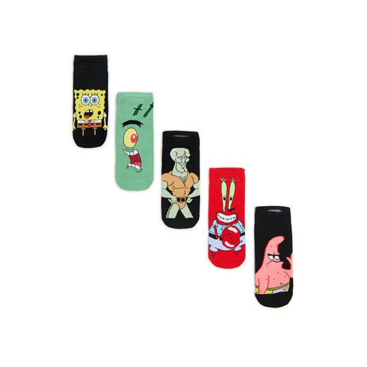 Cropp - Zestaw skarpet z bohaterami serii SpongeBob Kanciastoporty - wielobarwny ze sklepu Cropp w kategorii Skarpetki męskie - zdjęcie 178738789