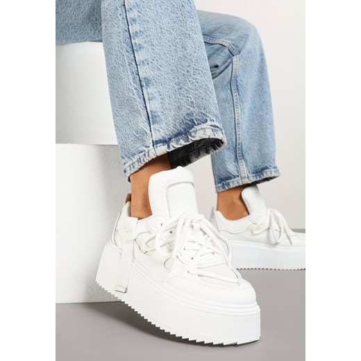 Buty sportowe damskie Renee sneakersy sznurowane na platformie