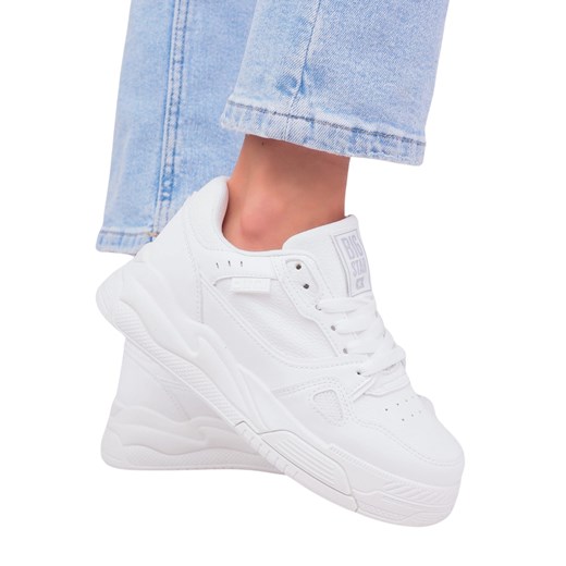 Sneakersy damskie półbuty Big Star NN274667 białe ze sklepu butyolivier w kategorii Półbuty damskie - zdjęcie 178741789