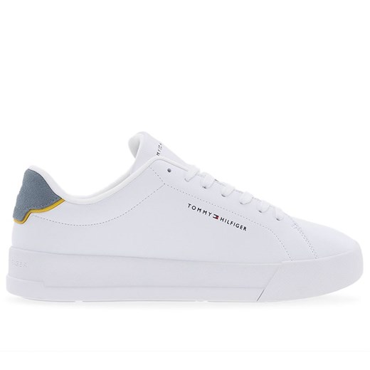 Buty Tommy Hilfiger Court Leather Detail FM0FM05367-PN6 - białe ze sklepu streetstyle24.pl w kategorii Trampki męskie - zdjęcie 178743537