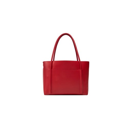 Shopper bag Calvin Klein mieszcząca a7 czerwona matowa