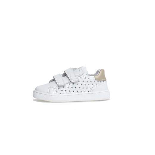 Naturino Skórzane sneakersy &quot;Saevel Stars&quot; w kolorze złoto-białym ze sklepu Limango Polska w kategorii Trampki dziecięce - zdjęcie 178749245