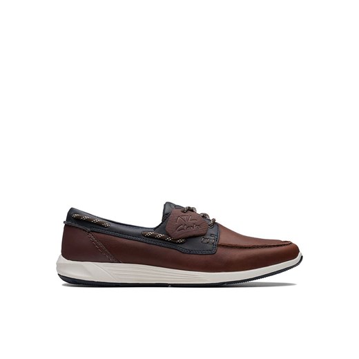 Clarks Skórzane slippersy &quot;ATL Sail Go&quot; w kolorze brązowym ze sklepu Limango Polska w kategorii Buty sportowe męskie - zdjęcie 178749328