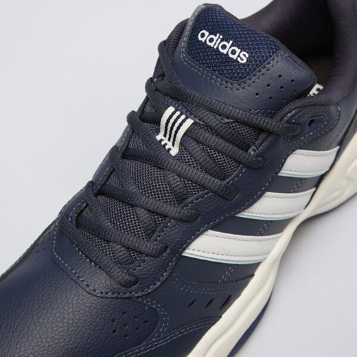 Buty sportowe damskie Adidas sznurowane płaskie granatowe 