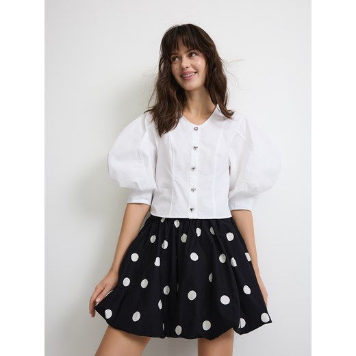 Reserved - Spódnica mini bombka - czarny Reserved S Reserved