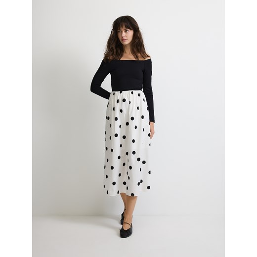 Reserved - Bawełniana sukienka midi - wielobarwny Reserved L Reserved