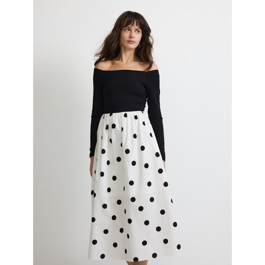 Reserved - Bawełniana sukienka midi - wielobarwny Reserved L Reserved