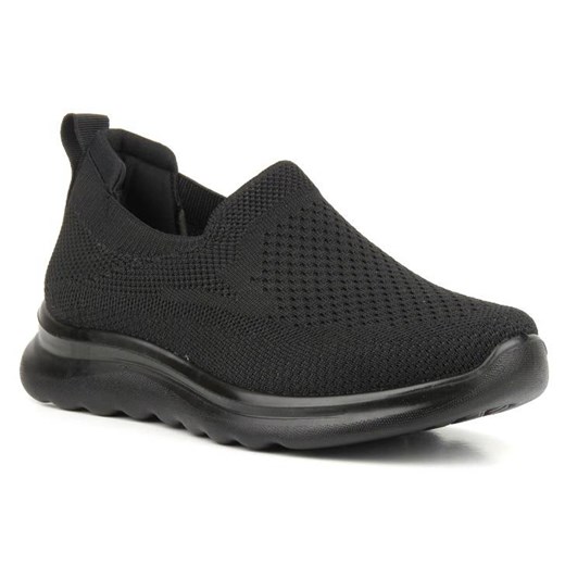 Materiałowe buty damskie sportowe - NEWS 22TX02-4815, czarne News 36 ulubioneobuwie