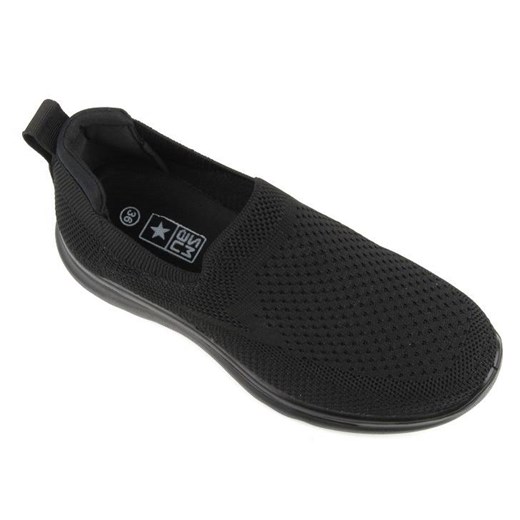 Materiałowe buty damskie sportowe - NEWS 22TX02-4815, czarne News 40 ulubioneobuwie