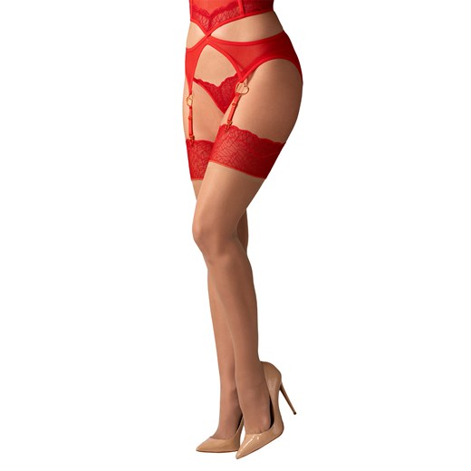 Pończochy do pasa Obsessive Cupide Desir stockings red ze sklepu kontri.pl w kategorii Pończochy - zdjęcie 178753919