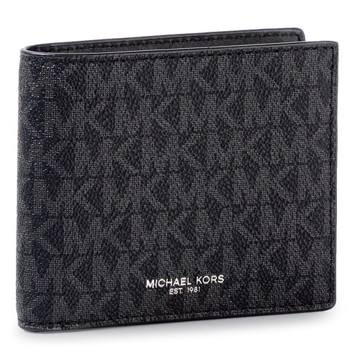 Duży Portfel Męski Michael Kors Greyson 39F9LGYF3B Czarny Michael Kors one size eobuwie.pl