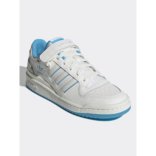 adidas Skórzane buty sportowe w kolorze biało-błękitnym ze sklepu Limango Polska w kategorii Buty sportowe damskie - zdjęcie 178757478