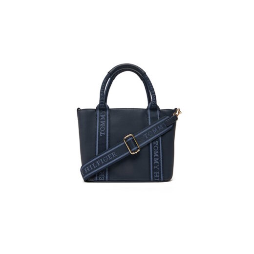 Tommy Hilfiger Torebka Th Logotape Mini Tote AW0AW17201 Granatowy Tommy Hilfiger uniwersalny MODIVO