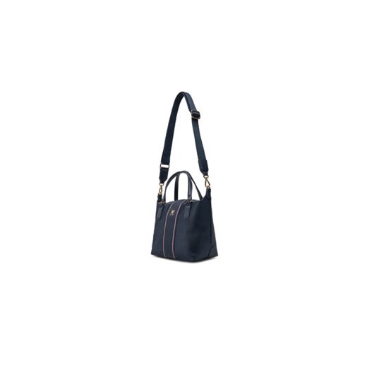 Tommy Hilfiger Torebka Poppy Small Tote Corp AW0AW17204 Granatowy Tommy Hilfiger uniwersalny MODIVO