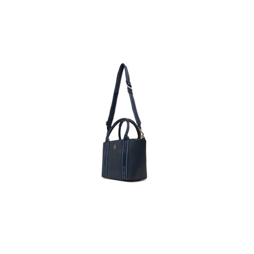 Tommy Hilfiger Torebka Th Logotape Mini Tote AW0AW17201 Granatowy Tommy Hilfiger uniwersalny MODIVO