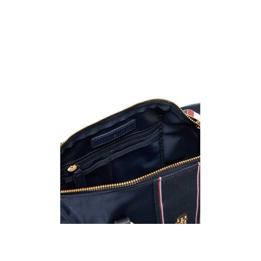 Tommy Hilfiger Torebka Poppy Small Tote Corp AW0AW17204 Granatowy Tommy Hilfiger uniwersalny MODIVO